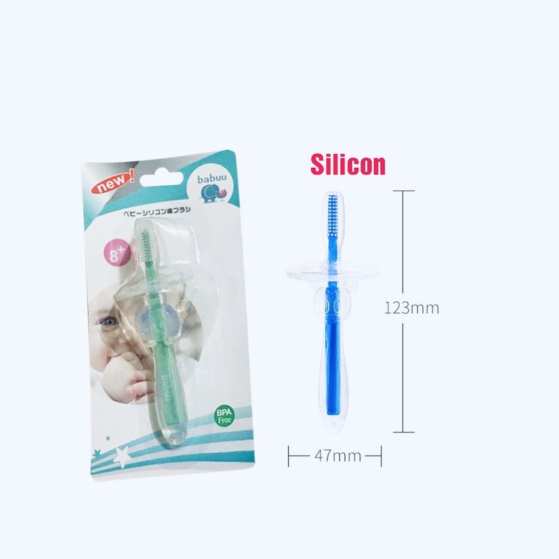 Bàn chải đánh răng silicon Babuu cho bé
