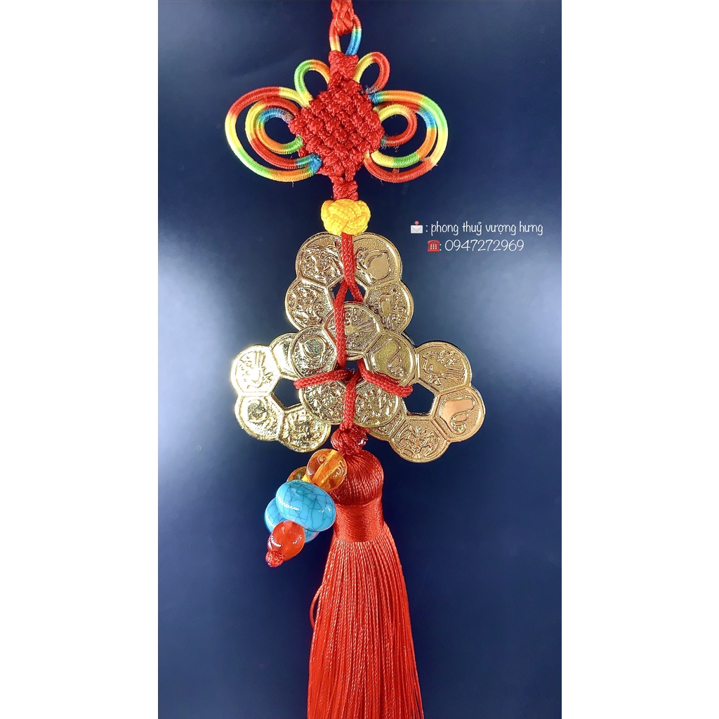 Khánh Ngũ Phúc Hoa Mai 3,9CM mạ vàng 24K mang lại may mắn, hoan hỷ, cầu tài lộc phú quý vinh hoa