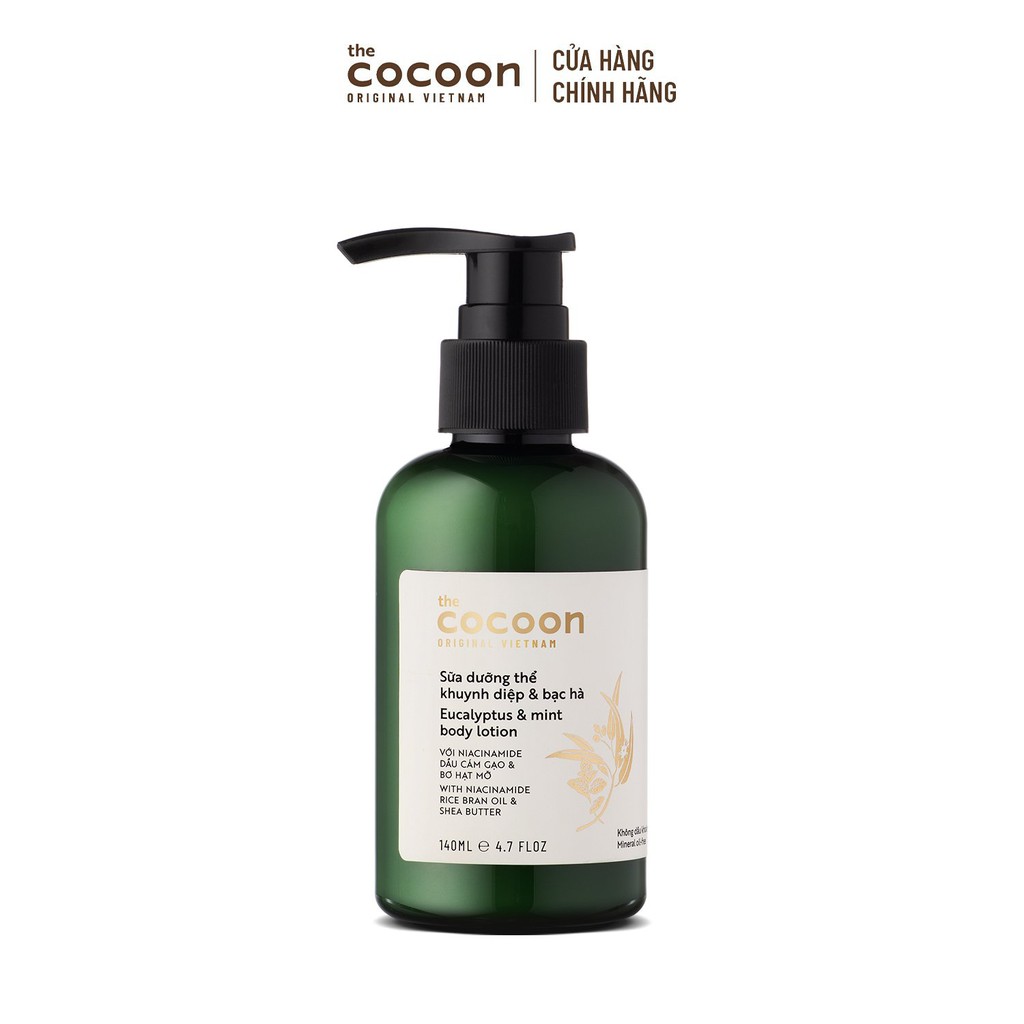 Combo gel tắm và lotion xả stress khuynh diệp & bạc hà Cocoon