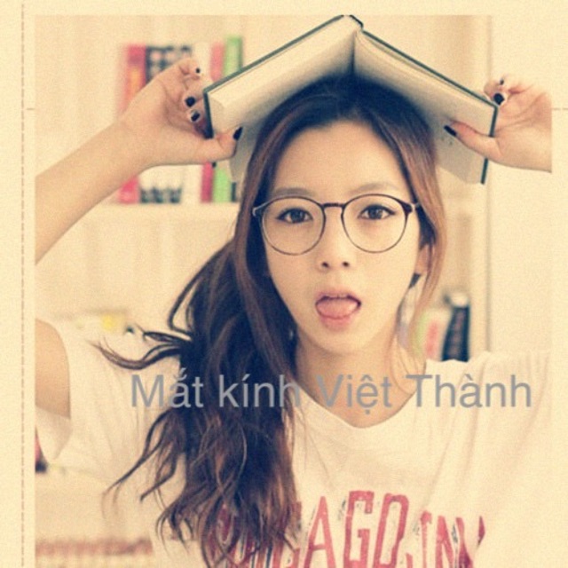 gọng kính mắt mèo tròn thời trang mắt kính teen giả cận không độ MTT1