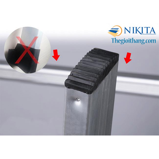 Thang nhôm chữ A khóa tự động Nikita kt 1.5m - 2.0m - 2.5m, SP chính hãng Nikita - BH 24 tháng