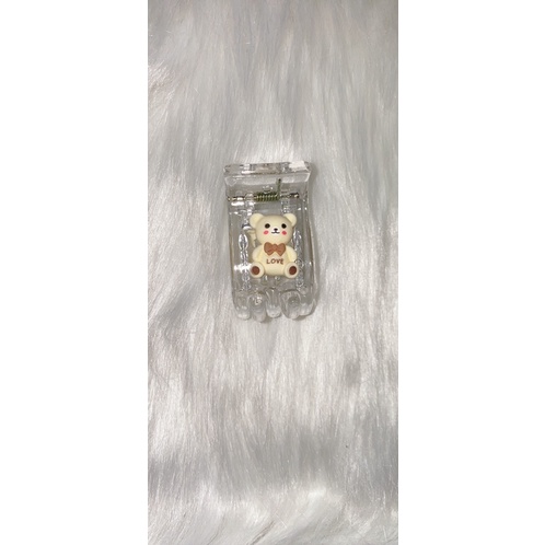 Kẹp tóc càng cua 3r, 5r đính gấu nâu xinh xắn