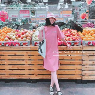 Sale set đầm 3 món: túi + nón