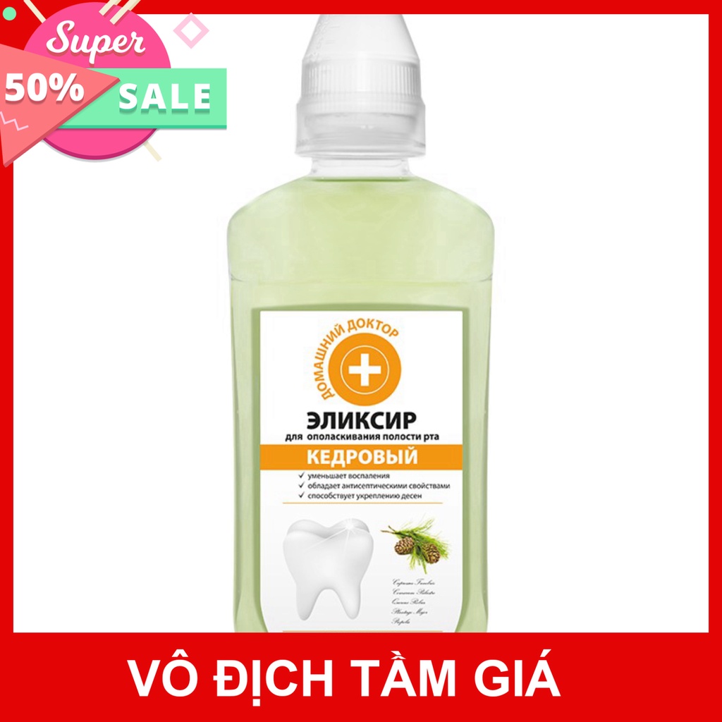 Nước súc miệng Domashnij Doctor cây tuyết tùng giúp chắc khỏe nướu 300ml