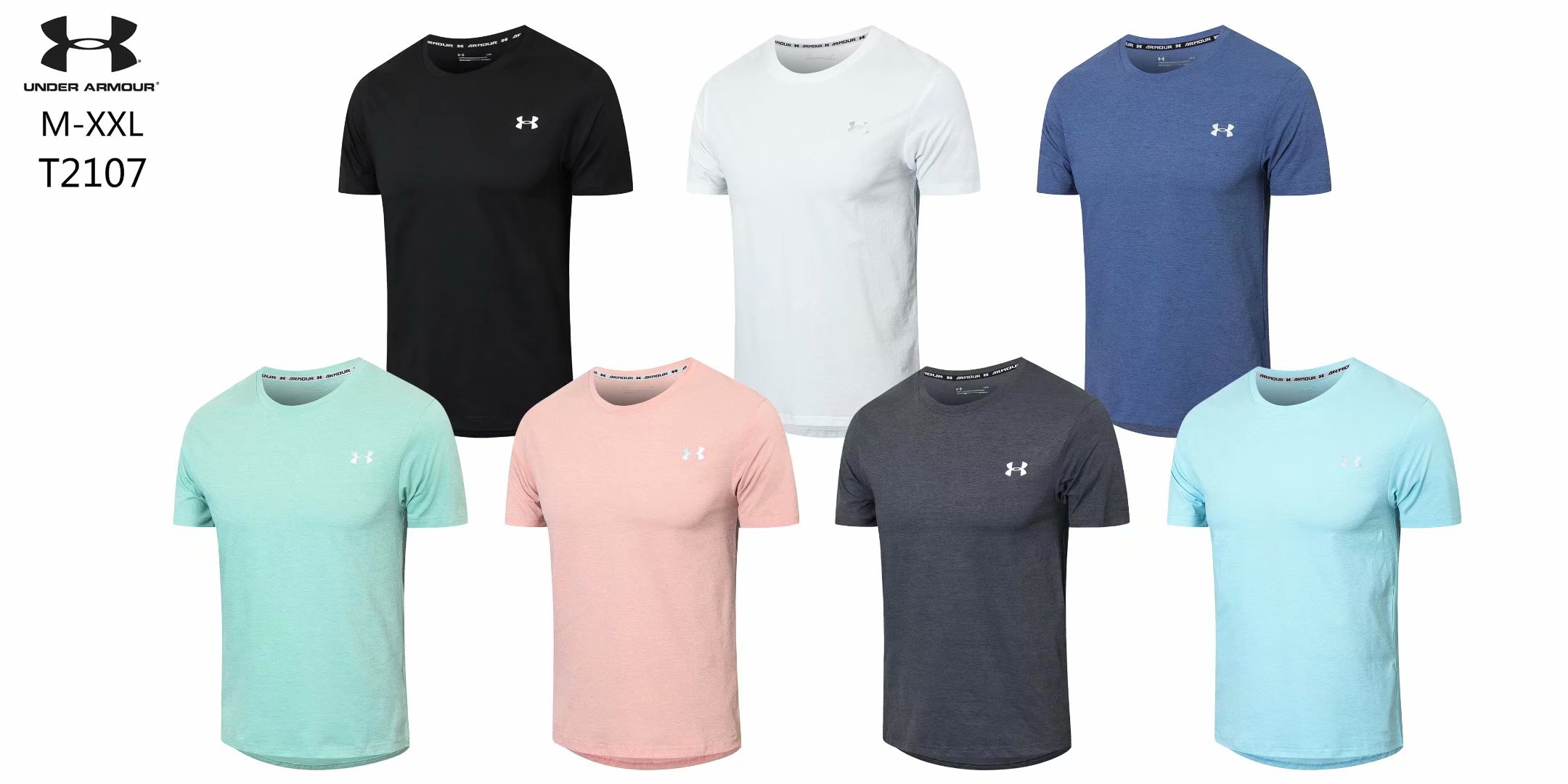 UNDER ARMOUR Áo Thun Thể Thao Under Armor 7 Màu Thời Trang Cho Nam 2020