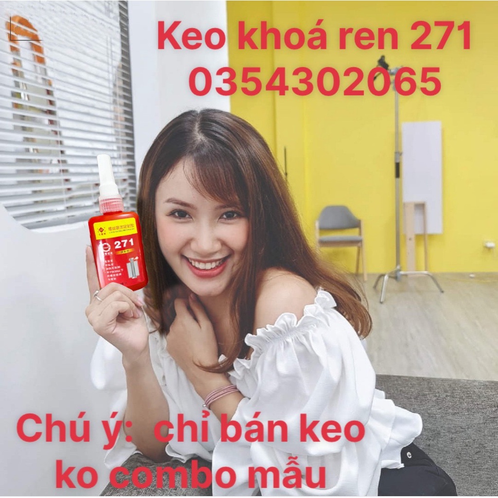 Keo khóa ren YONGLIAN 271 nhập khẩu - màu xanh dương - 50ml