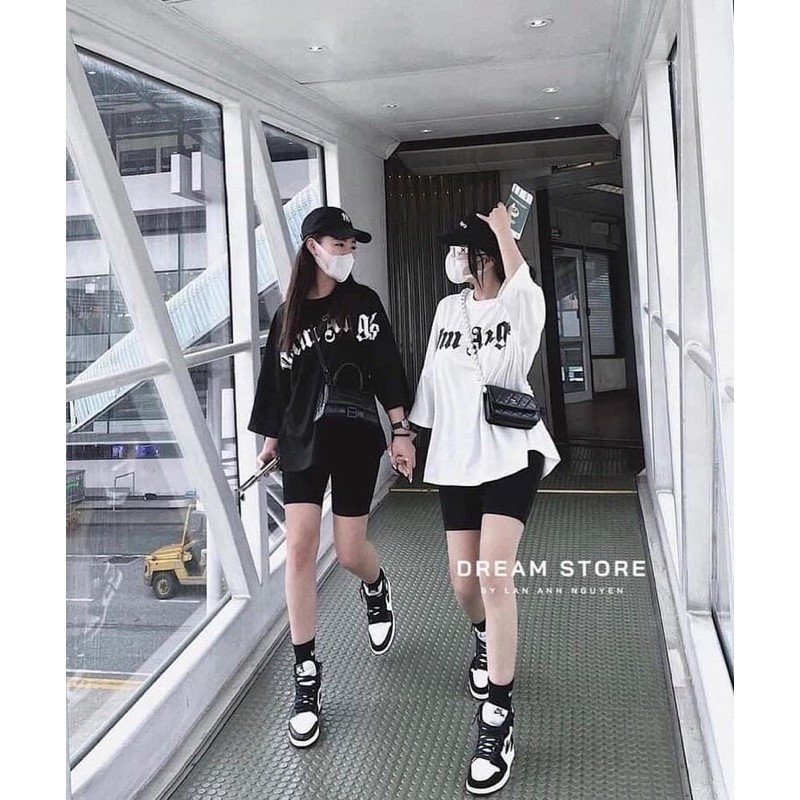 Quần ngố nữ Nâng Mông Quần lửng đùi Legging cạp cao co giãn mặc nhà vải Đen
