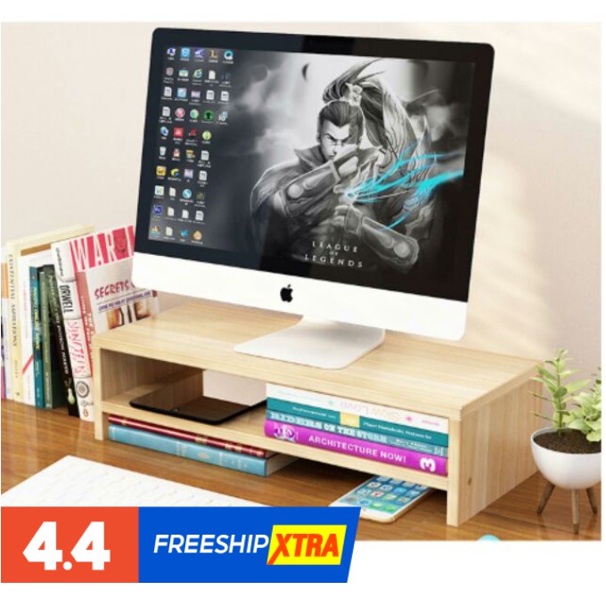 (Giá Xưởng)Kệ Màn Hình Máy Tính Đa Năng, Gỗ Thông Nhập Khẩu 100%