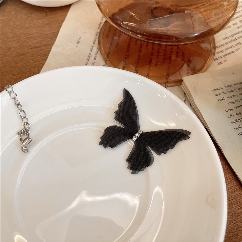 Vòng Cổ Choker Mặt Hình Bướm Xinh Xắn Thời Trang Cho Nữ