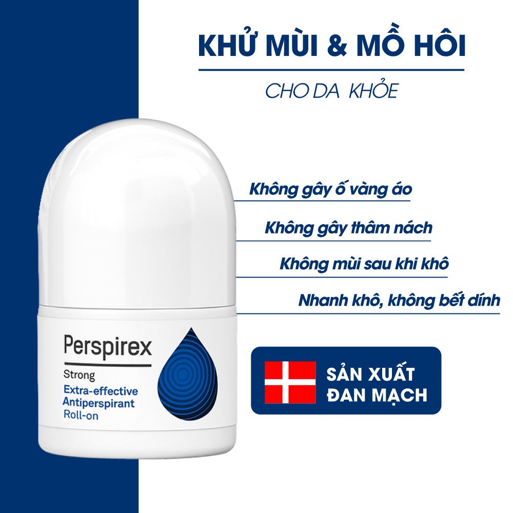 Lăn Khử Mùi Perspirex Chính Hãng Cho Mọi Loại Da Từ Nhẹ Tới Nặng 20ml