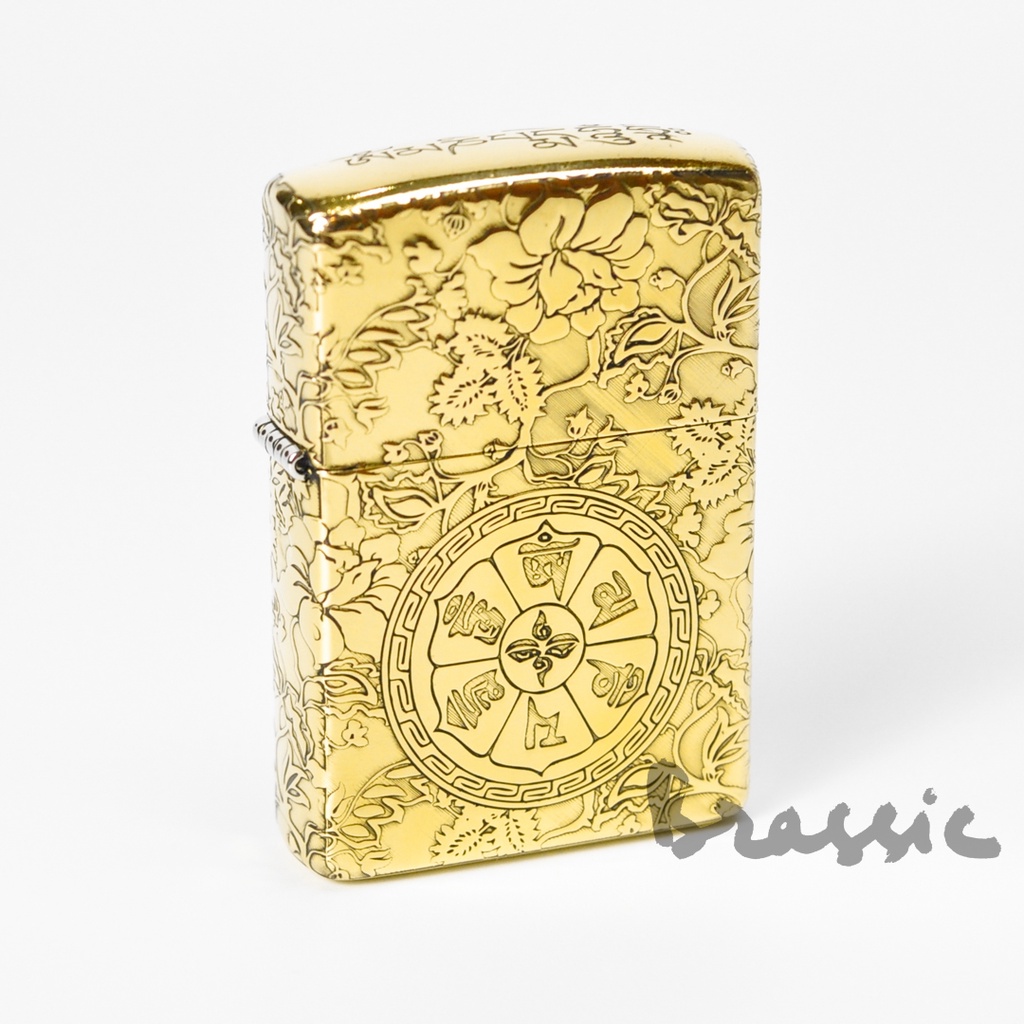Zorro vỏ đồng vàng, ruột đồng vàng, khắc lục tự chú Tây Tạng BL170038 – Phù hợp làm quà tặng hoặc sưu tầm