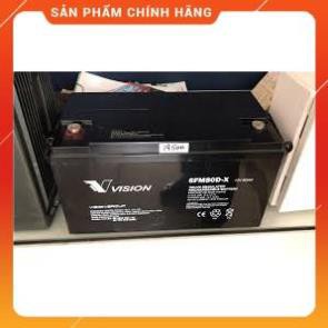 SẢN PHẨM CAO CẤP Vision Ắc Quy lưu trữ điện dòng xả xâu 12V- 80Ah (6FM80D-X)