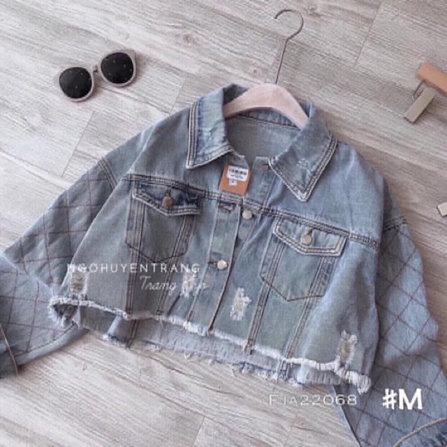 Áo khoác bò crotop trám | BigBuy360 - bigbuy360.vn