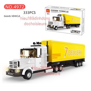 Lắp ráp xếp hình 4972 : xe container chở hàng 333 mảnh