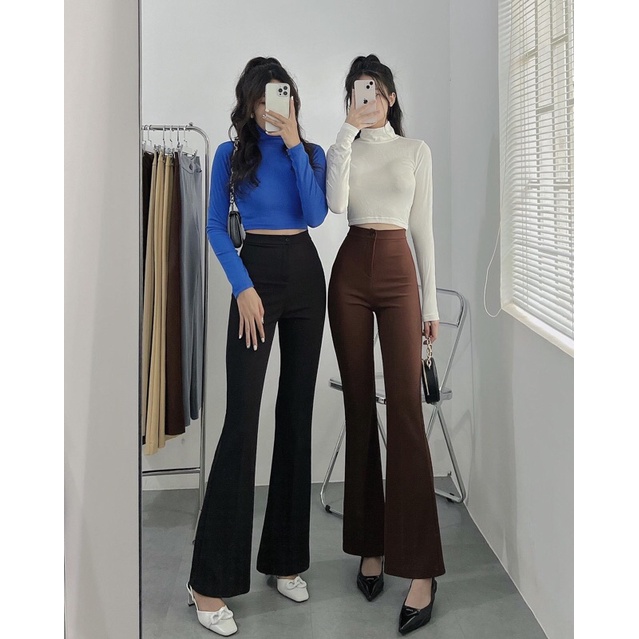 Quần loe 1 nút H3739 (form siêu đẹp, kèm ảnh thật)