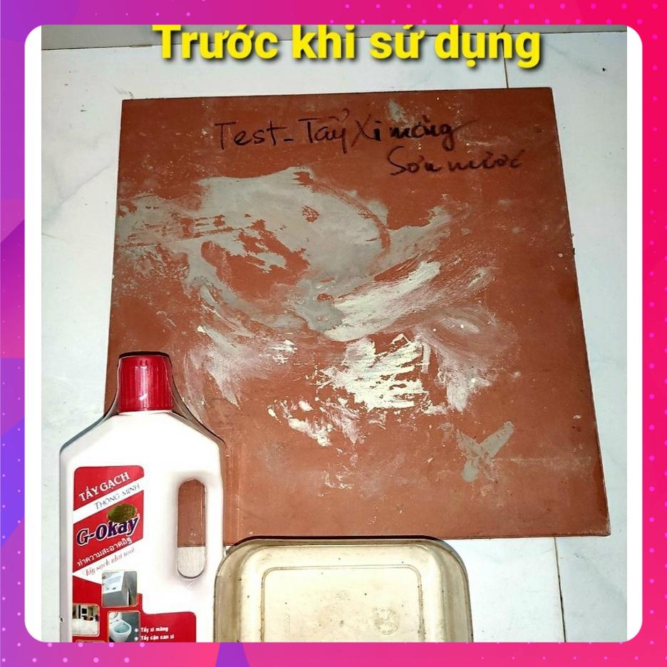 Dung dịch G-Okay 900ml tẩy xi măng, tẩy sơn nước, tẩy vết ố trên gạch, tẩy cặn canxi siêu hiệu quả
