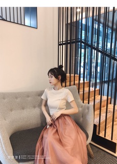 [ORDER] Set chân váy xoè, áo crotop buộc nơ eo