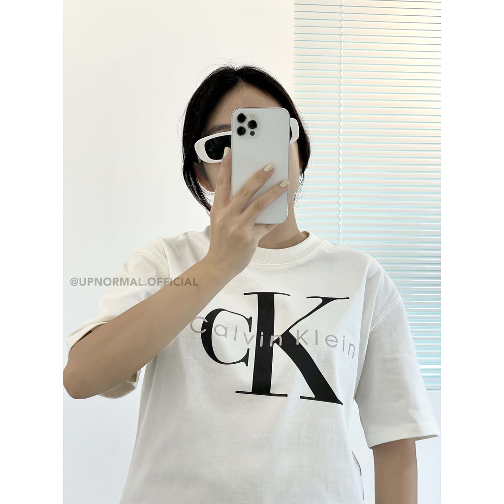 Áo thun CK form rộng tay lỡ unisex cho nam và nữ