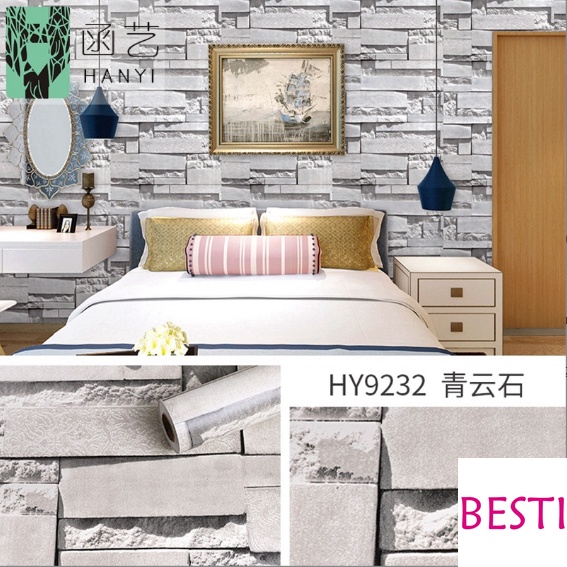 Giấy dán tường GẠCH 3D có keo sẵn cuộn 45cm nhiều mẫu đẹp giá rẻ