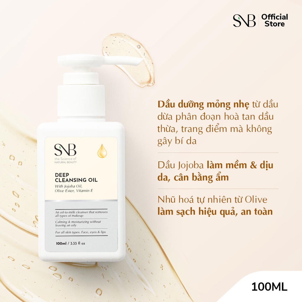 Dầu Tẩy Trang  DEEP CLEASING OIL SNB 100ml