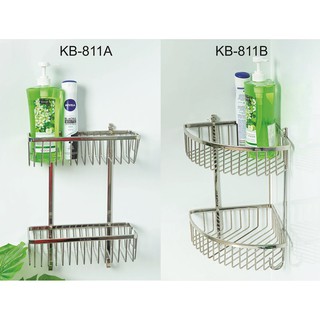 Kệ inox 304 lưới 2 tầng Kibath KB811