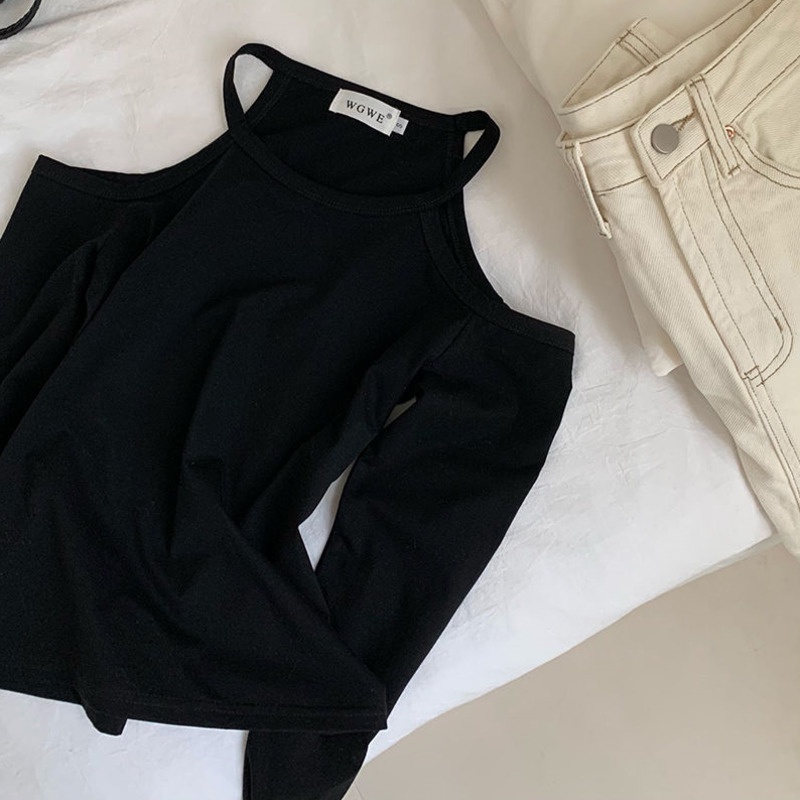 Áo Tay Dài Trễ Vai Hoạ Tiết Kẻ Sọc Thiết Kế Mới Thời Trang Mùa Hè Cho Phái Nữ