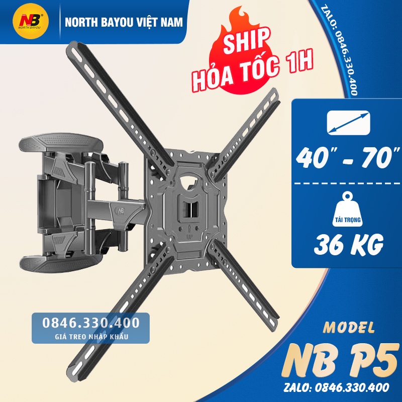 Giá Treo Tivi NB P5 40 - 70 Inch / Giá Treo Tivi Xoay Đa Năng P5 - 6 Cánh Tay Siêu Khỏe  [ Rẻ Hơn NB P6 ]