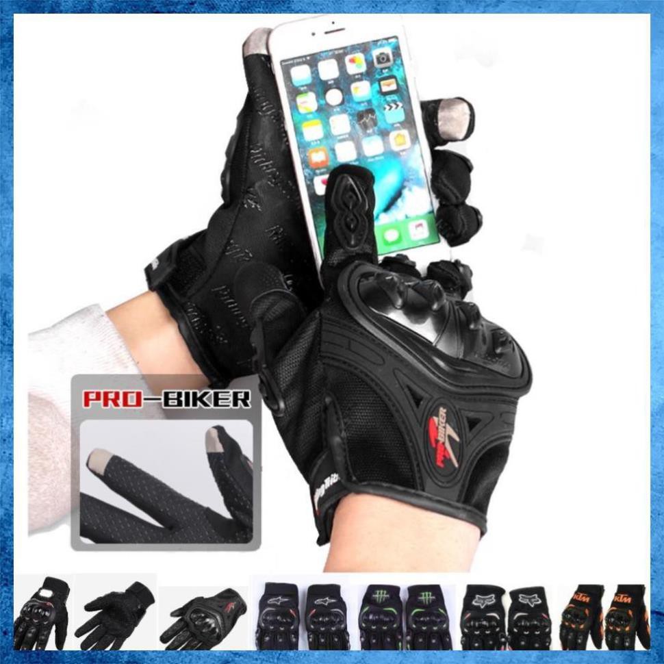 Găng tay PROBIKER - ALPINESTAR - F.O.X - MON.STE.R - KA.WA.SAKI - K.T.M dài có gù, găng tay thể thao.