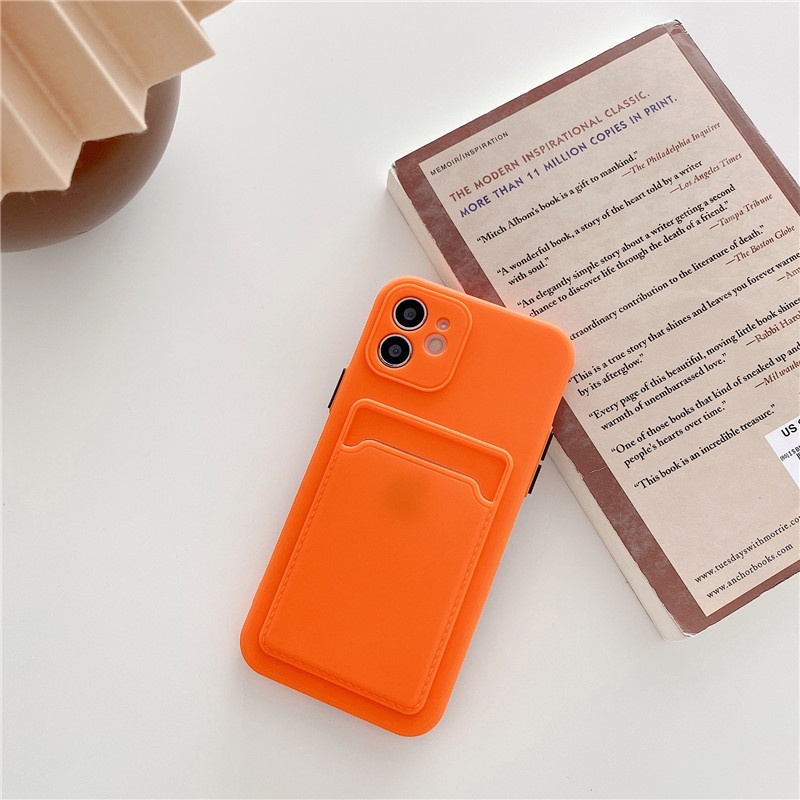Ốp Điện Thoại Silicon Mềm Chống Trượt Có Ví Đựng Thẻ Cho iPhone 14 14Plus 13 12 11 Pro Max X XS XR 6 6S 7 8 Plus 6 6S