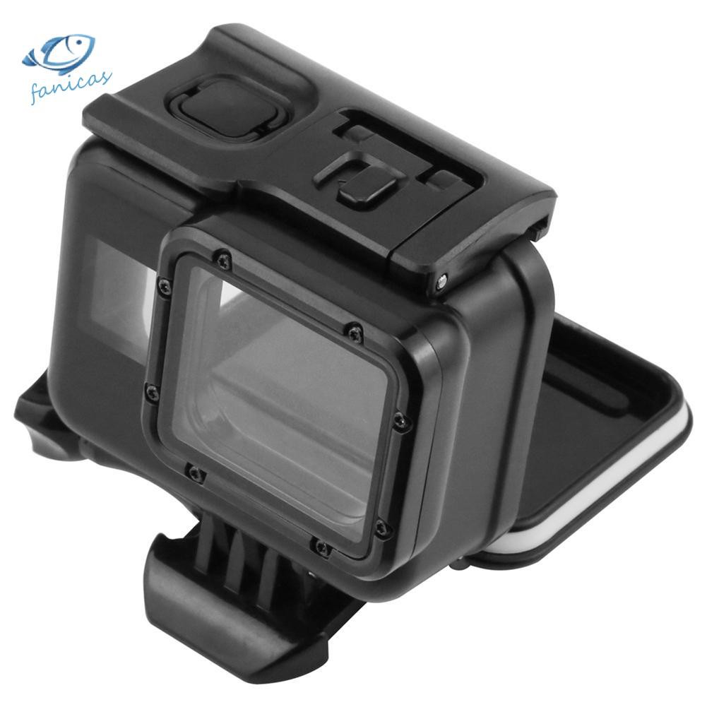 Vỏ bọc bảo vệ camera chống thấm nước hỗ trợ khi lặn sâu 45m màu đen dành cho Gopro Hero 7 6 5