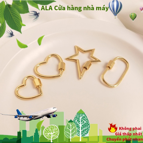 💖Đồ trang sức DIY💖Khóa Nối Vòng Cổ Hình Ngôi Sao Năm Cánh Mạ Vàng 18K DIY[Khóa kết nối/Khóa kẹp/đóng khóa/Vòng tay/Vòng cổ]