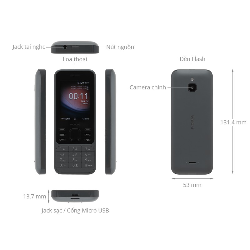 Điện thoại Nokia 6300 4G - Hàng chính hãng, bảo hành 12 tháng | WebRaoVat - webraovat.net.vn