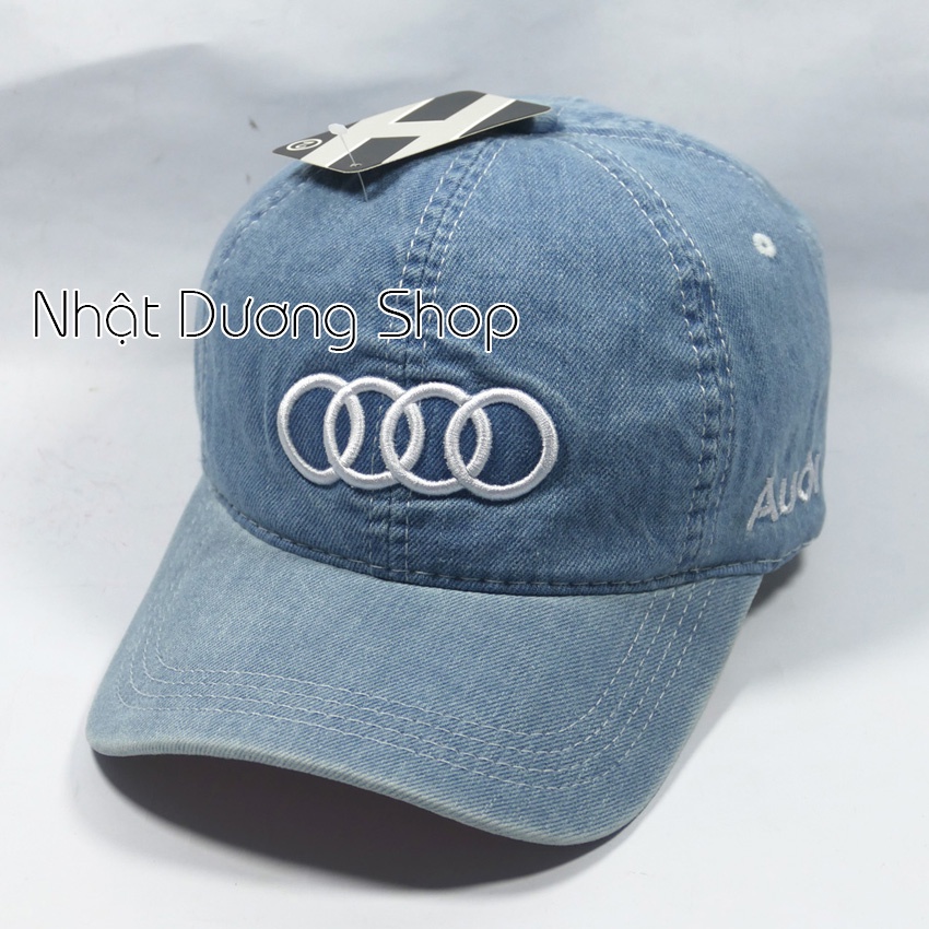 Nón kết jeans thời trang thêu chữ Au di &amp; B.M.W - cá tính, phong cách phù hợp cho cả nam và nữ