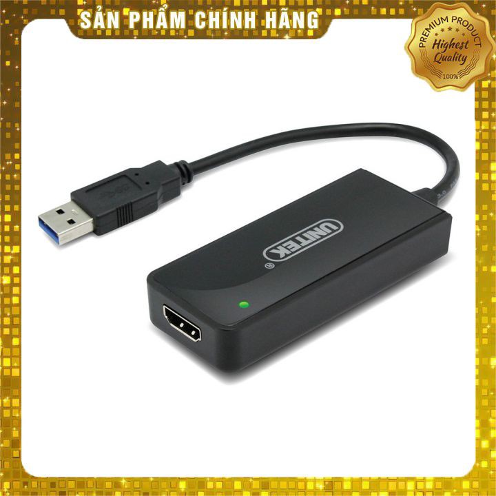 [HÀNG CHÍNH HÃNG] Cáp chuyển USB - Cáp chuyển USB 3.0 To HDMI - UNITEK Y3702