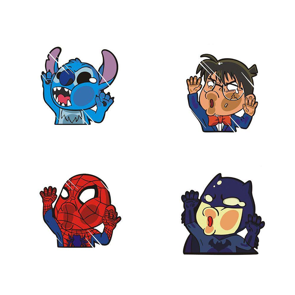 Đề Can Dán Trang Trí Xe Hơi In Hình Nhân Vật Hoạt Hình Vô Diện / Captain America / Stitch / Người Nhện Thời Trang