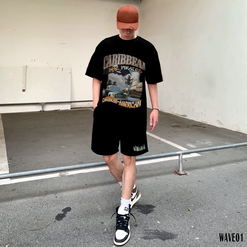 Áo thun vintage thời trang nam CARIBEAN TEE