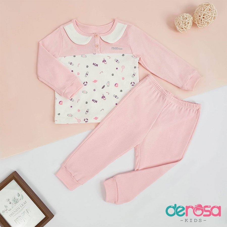 Bộ quần áo cho bé DEROSA KIDS đồ bộ bé gái và bé trai dài tay cho bé 6 tháng - 3 tuổi B269-270-679