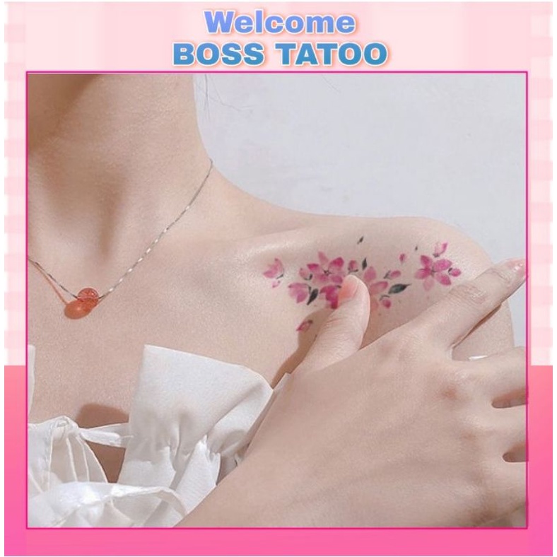 Hình xăm hoa rực rỡ đẹp a10. Tatoo dán mini