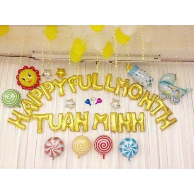 Bộ Bóng Chữ Happy Fullmonth