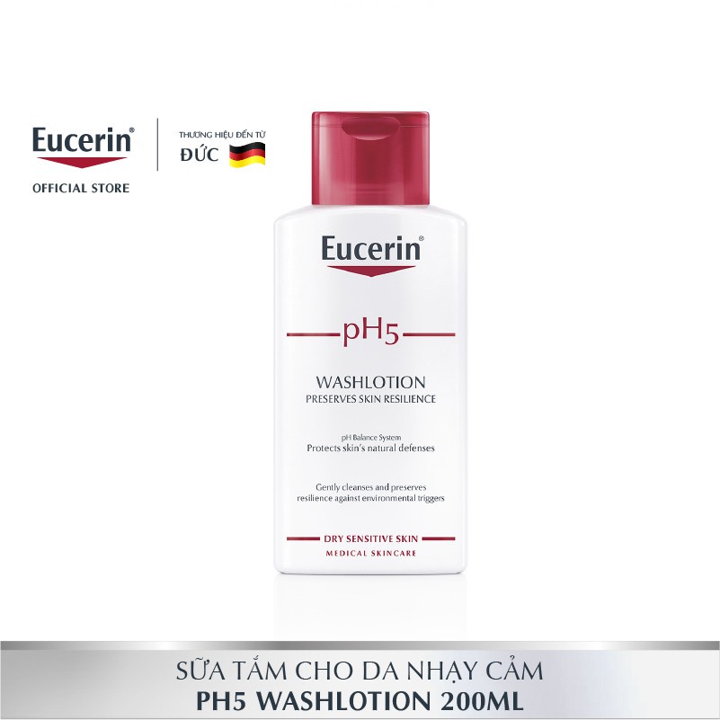 Sữa tắm Eucerin Eucerin pH5 Preserves Skin Resilience Washlotion 200ml-400ml