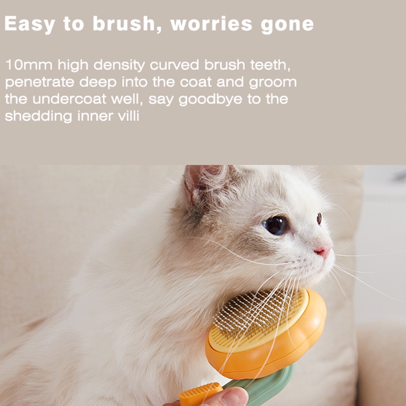 Lược chải lông HiPiDog tự dính cho thú cưng/ mèo với thiết kế bí ngô