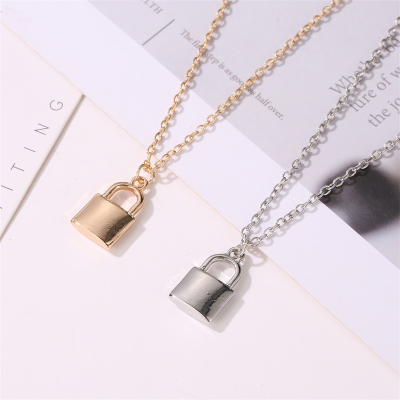 Korean Style Electroplated Padlock Pendant
