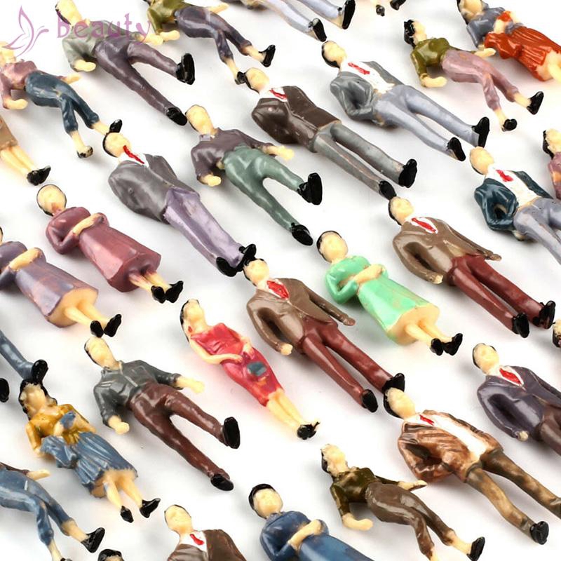 Set 50 Mô Hình Người Bằng Nhựa Tỉ Lệ 1:50 Dùng Trang Trí Tiểu Cảnh