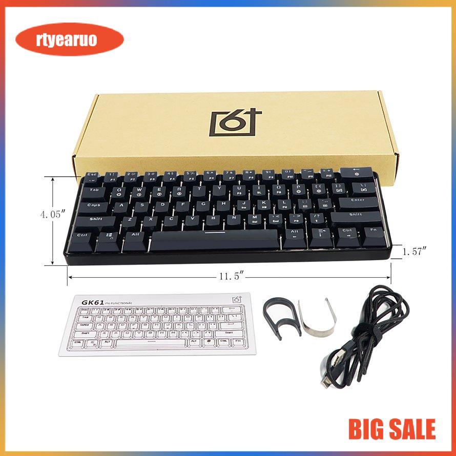 Bàn phím cơ 60% RGB GK61 chất lượng cao