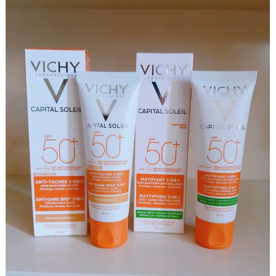 Combo kem chống nắng chống lão hoá Vichy Ideal Soleil Anti Age SPF50+ (50ml)