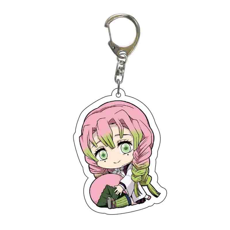 Móc khóa acrylic phong cách hoạt hình Demon Slayer Rengoku Kyoujurou Tanjirou Nezuko Zenitsu Inosuke Shinobu Giyuu Uzui