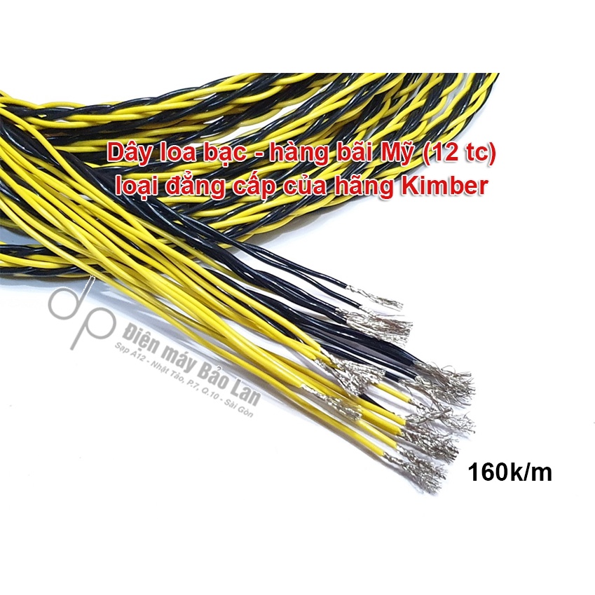 Dây loa bạc, hàng bãi Mỹ (12 tc) loại đẳng cấp của hãng Kimber. Bao đổi trả trong 7 ngày