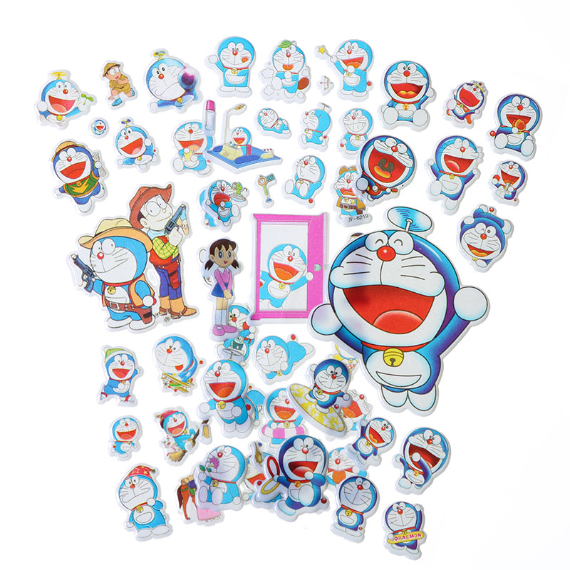 Set 10 Miếng Dán Hình Doraemon 3d Xinh Xắn Dùng Để Trang Trí