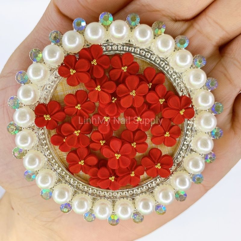 Hoa Bột Nail - Hoa Mai 3D Bột Mỹ Dùng Gắn Móng Giả Và Cả Móng Thật