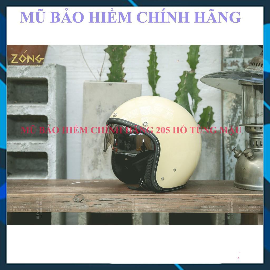 Mũ Bảo Hiểm 3/4 Có Kính Ẩn Che Nửa Mặt - SUNDA 388